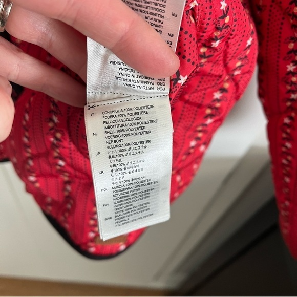 BRIXTON Reversible Faux Shearling Quilted Jacket in Mars Red Prairie Floral - Picture 15 of 16